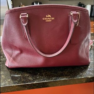 Coach purse maroon/wine color